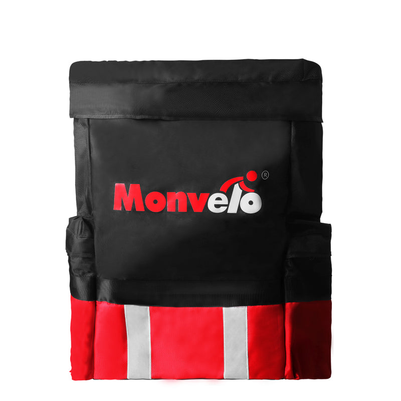 Monvelo Spare Wheel Bin Accessory Storage Bag 60L Recovery Tote Rear Snatch Red