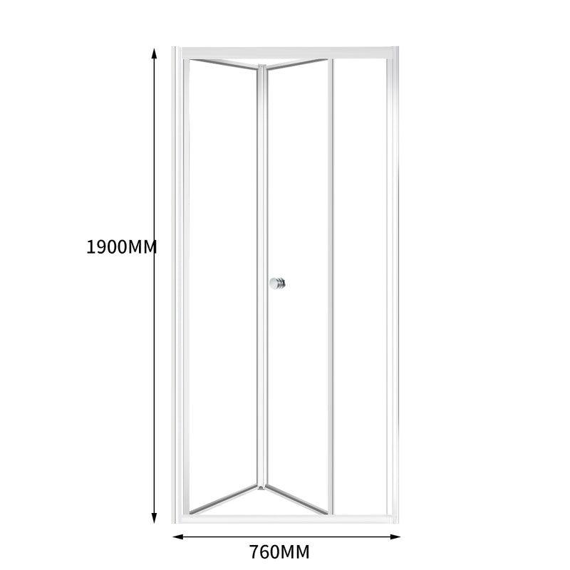 Levede Shower Screen Screens Door Seal Enclosure Glass Panel Foldable 760x1900mm