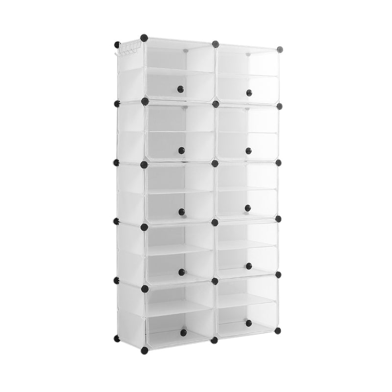 Cube Cabinet DIY Shoe Storage Cabinet Organiser Rack Shelf Stackable 10 Tier