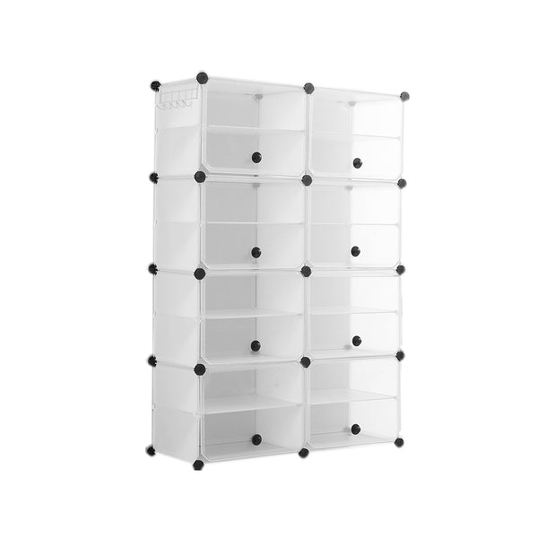 Cube Cabinet DIY Shoe Storage Cabinet Organiser Rack Shelf Stackable 8 Tier