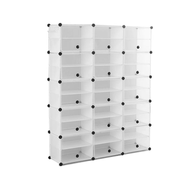 Cube Cabinet Shoe Storage Cabinet Organiser Shelf Stackable DIY 10 Tier 3 Column