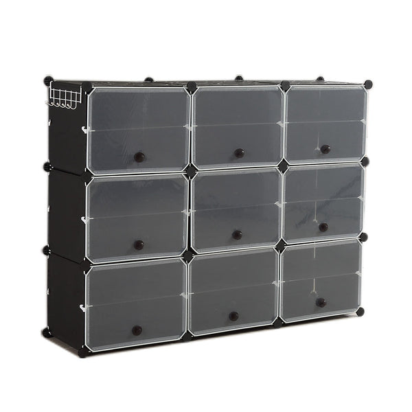 Cube Cabinet Shoe Storage Cabinet Organiser Shelf Stackable DIY 6 Tier 3 Column