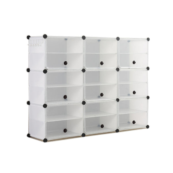 Cube Cabinet Shoe Storage Cabinet Organiser Shelf Stackable DIY 6 Tier 3 Column