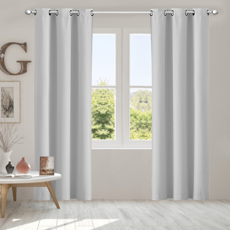 DreamZ Blockout Curtain Blackout Curtains Eyelet Room 102x241cm Grey