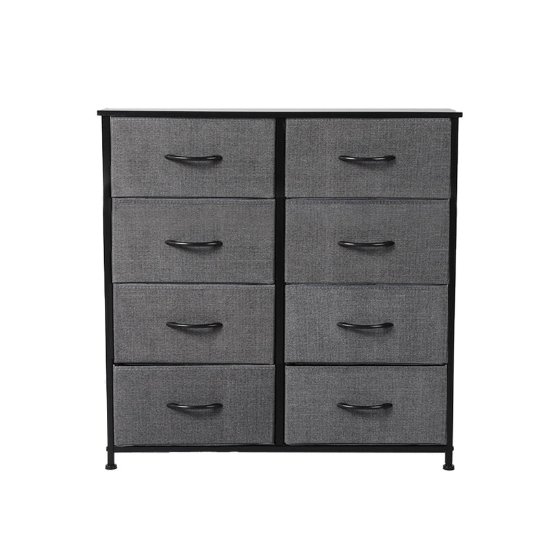 Levede Storage Cabinet Tower Chest of Drawers Dresser Tallboy 8 Drawer Dark Grey