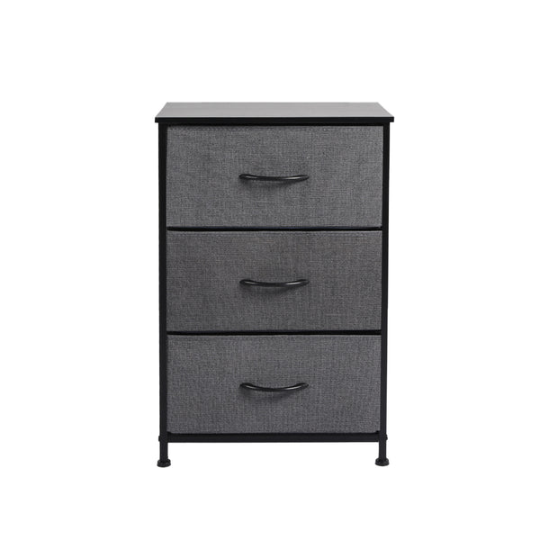 Levede Storage Cabinet Tower Chest of Drawers Dresser Tallboy 3 Drawer Dark Grey