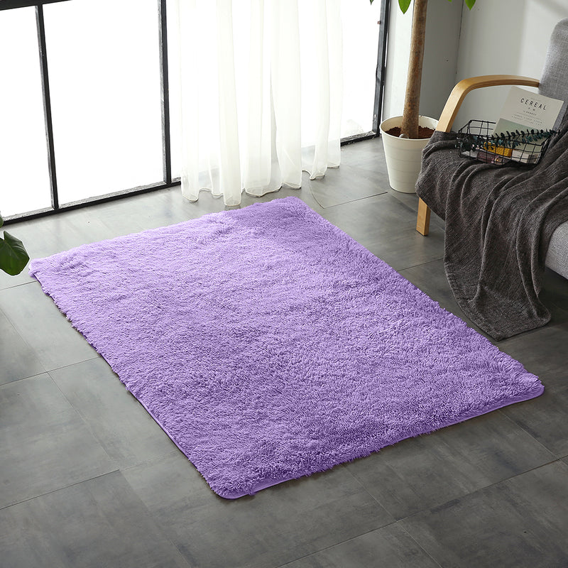 Marlow Floor Mat Rugs Shaggy Rug Area Carpet Large Soft Mats 300x200cm Purple