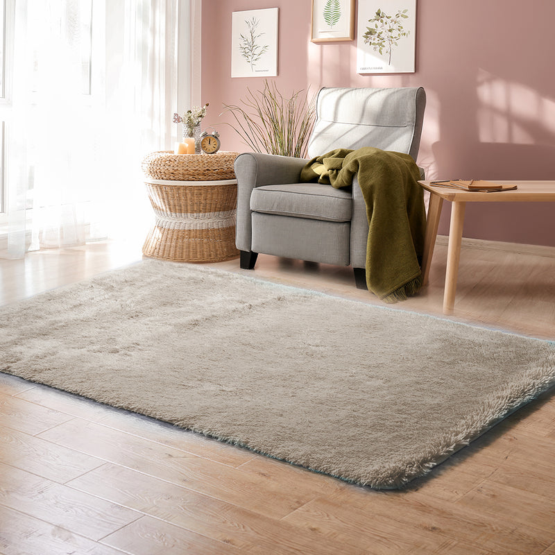 Marlow Floor Mat Rugs Shaggy Rug Area Carpet Large Soft Mats 300x200cm Tan