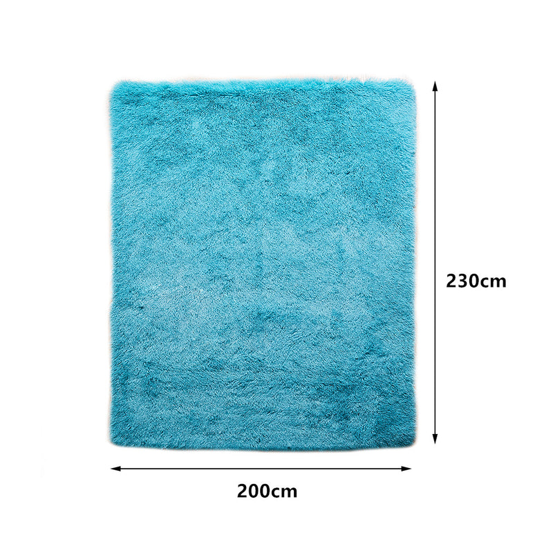 Marlow Soft Shag Shaggy Floor Confetti Rug Carpet Decor 200x230cm Blue