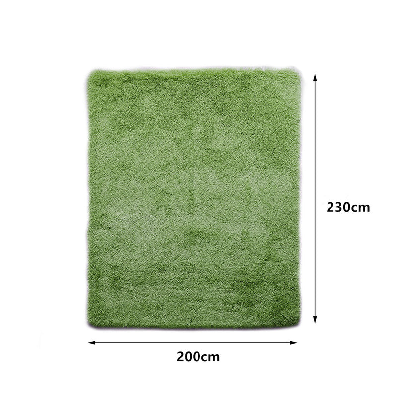 Marlow Soft Shag Shaggy Floor Confetti Rug Carpet Decor 200x230cm Green