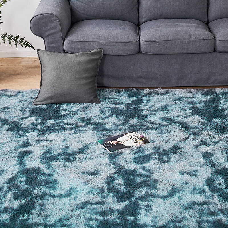 Marlow Floor Rug Shaggy Rugs Soft Large Carpet Area Tie-dyed 140x200cm Blue