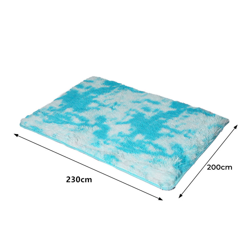 Marlow Floor Rug Shaggy Rugs Soft Large Carpet Area Tie-dyed Maldives 200x230cm