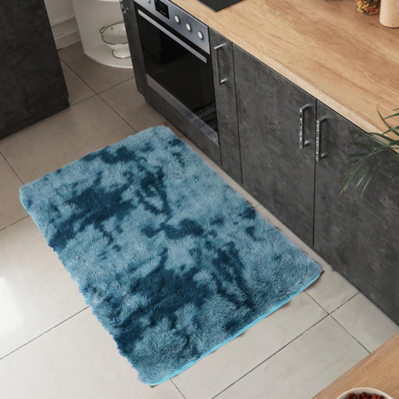 Marlow Floor Rug Shaggy Rugs Soft Large Carpet Area Tie-dyed 80x120cm Blue