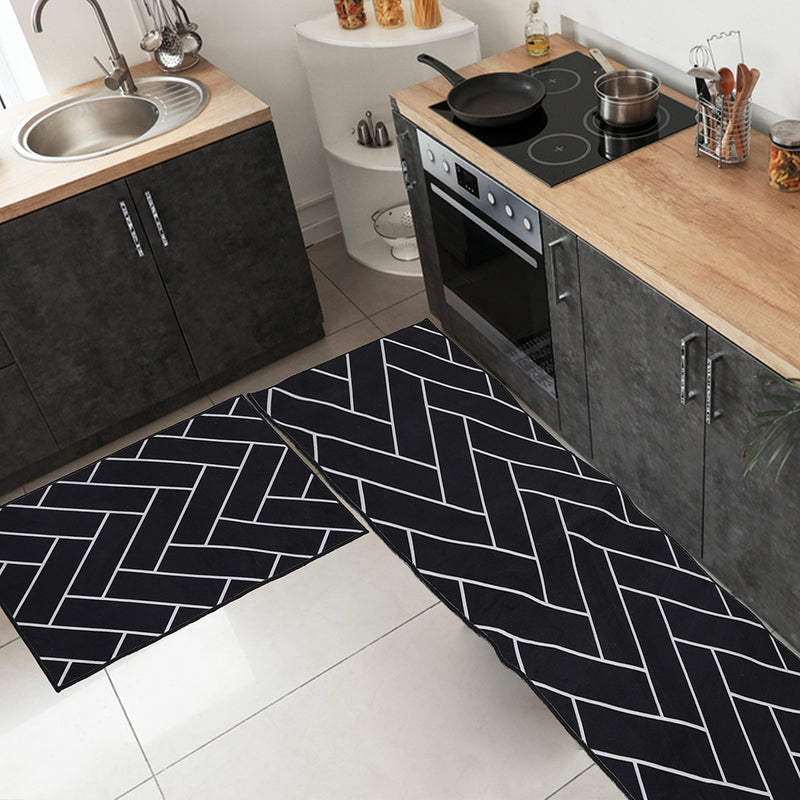 Marlow 2x Kitchen Mat Floor Rugs Area Carpet Non-Slip Door Mat 45x120cm /45x75cm