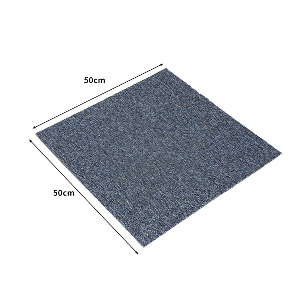 Marlow 20x Carpet Tiles 5m2 Box Heavy Commercial Retail Office Premium Flooring Blue