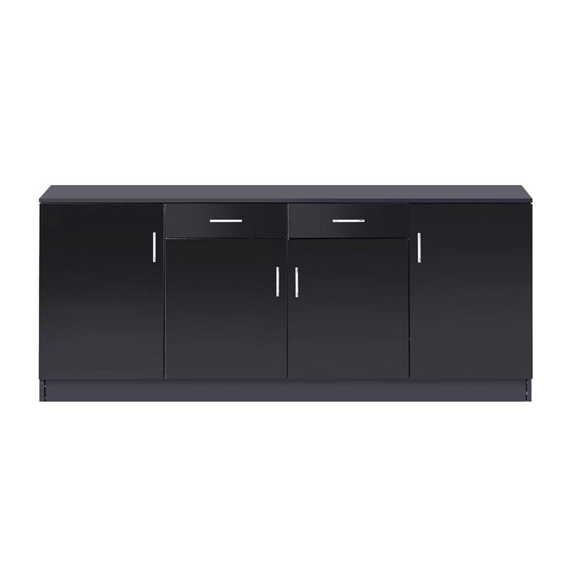 Levede Buffet Sideboard Storage Cabinet Artiss High Gloss Cupboard Drawers Black