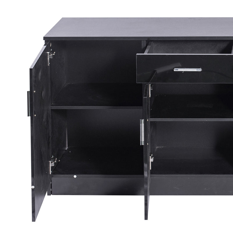 Levede Buffet Sideboard Storage Cabinet Artiss High Gloss Cupboard Drawers Black