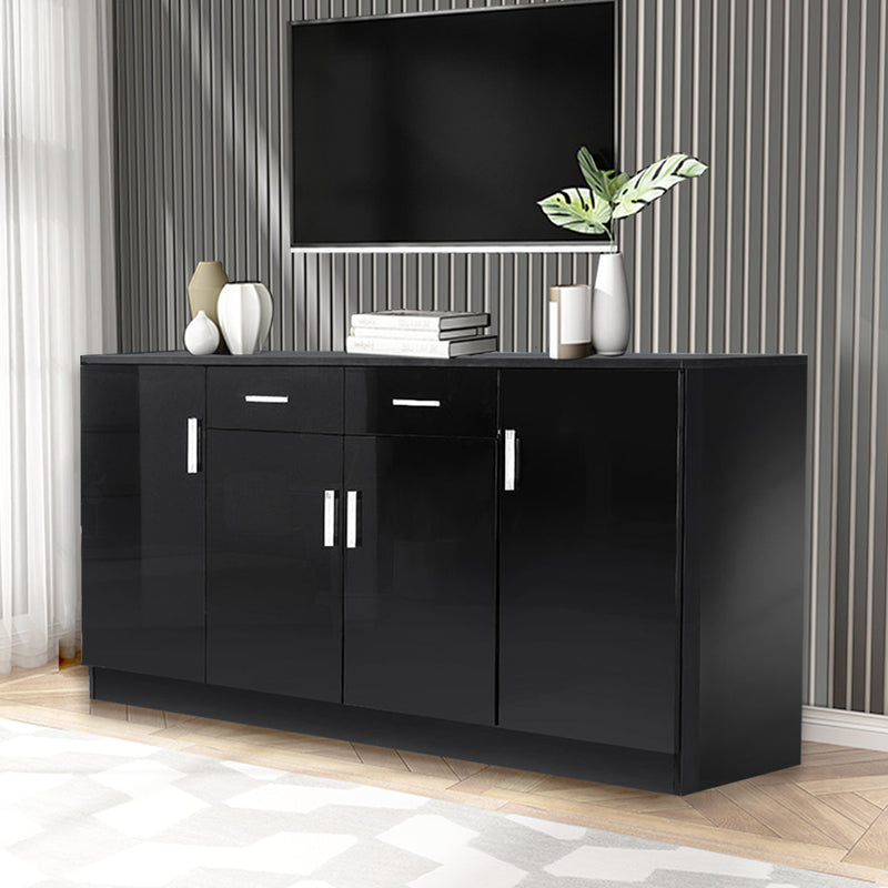 Levede Buffet Sideboard Storage Cabinet Artiss High Gloss Cupboard Drawers Black