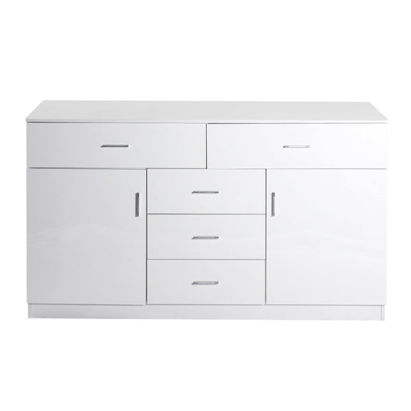 Levede Buffet Sideboard Storage Cabinet Modern High Gloss Cupboard Drawers White