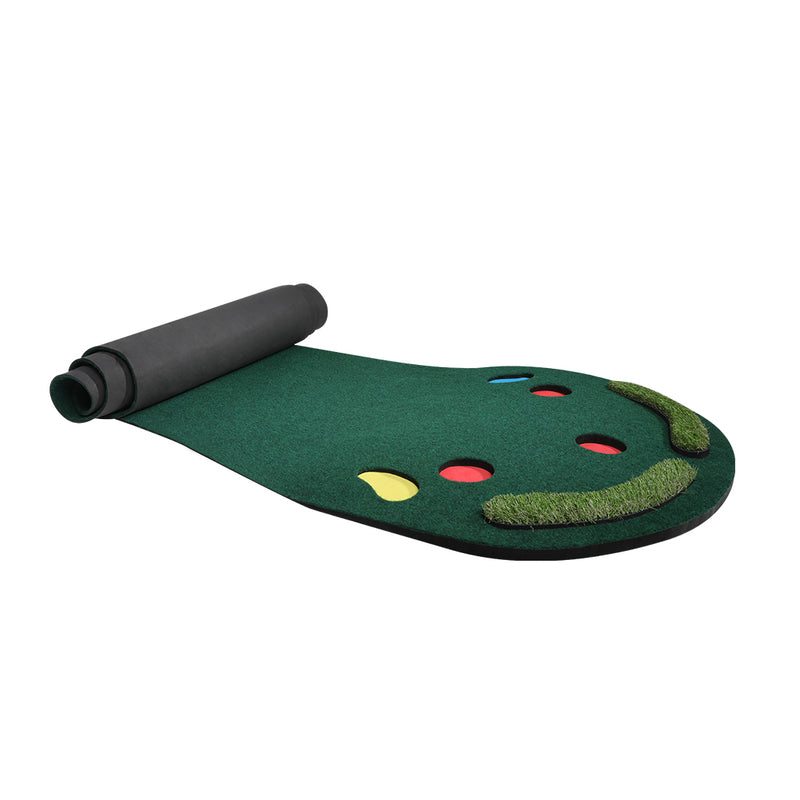 3M Golf Putting Mat Practice Training Indoor Outdoor Portable Slope Balls Putter