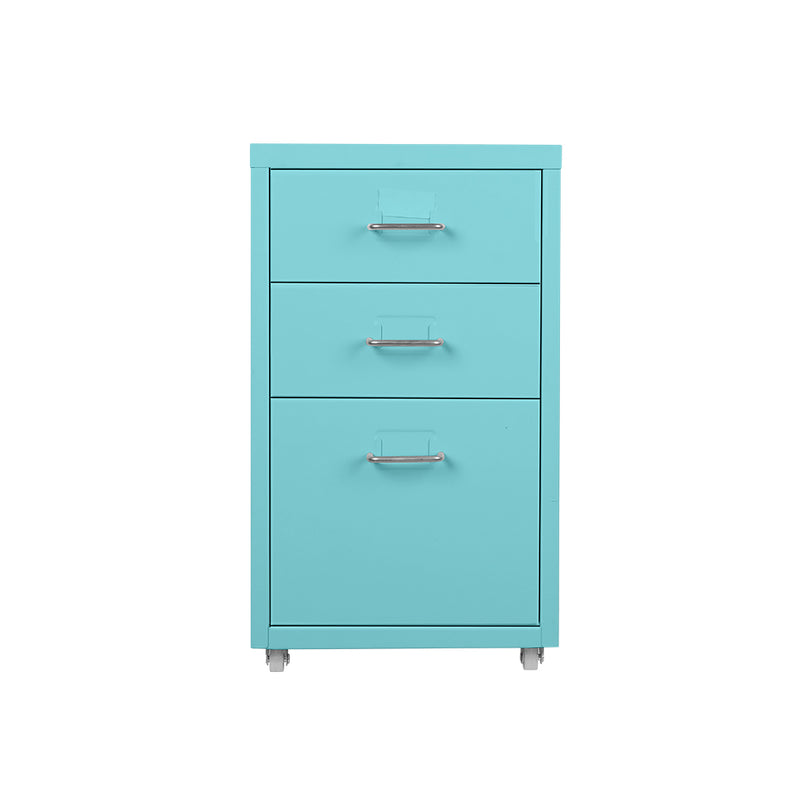 Filing Cabinet Storage Cabinets Steel Metal Home Office Organise 3 Drawer Blue