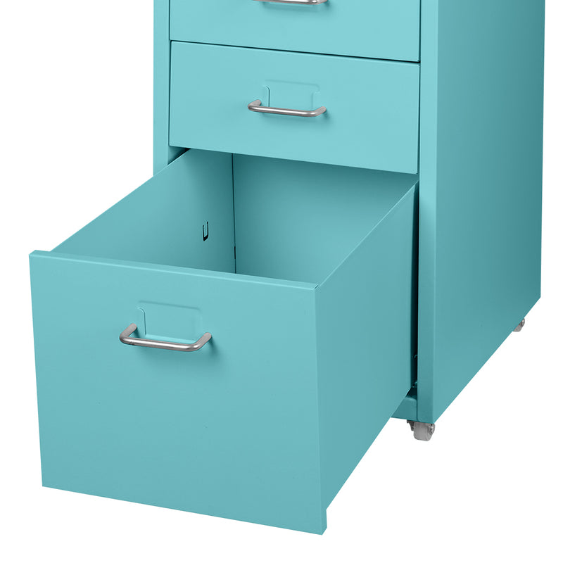 Filing Cabinet Storage Cabinets Steel Metal Home Office Organise 3 Drawer Blue