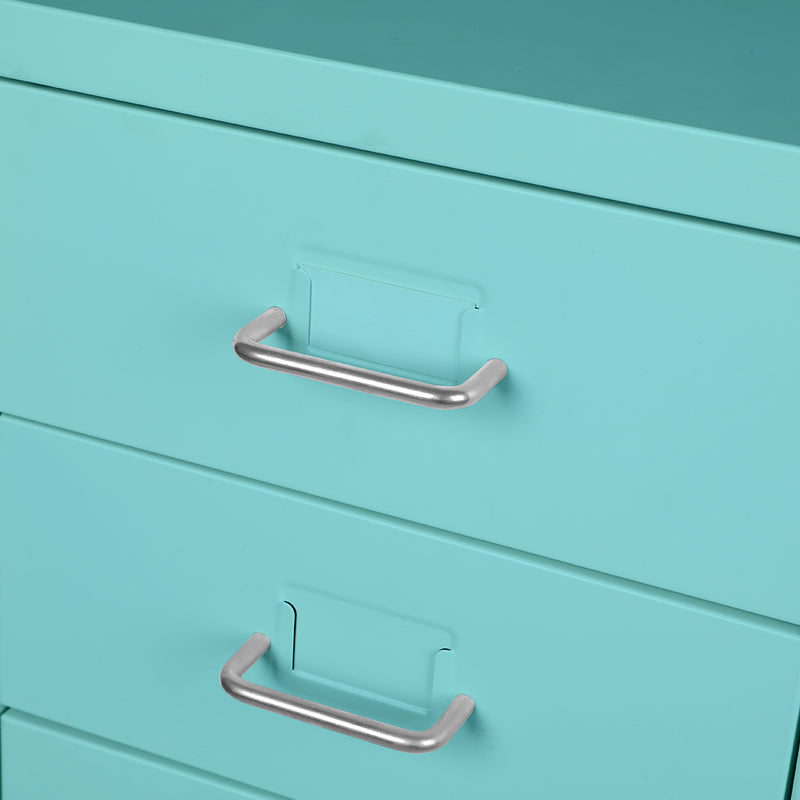 Filing Cabinet Storage Cabinets Steel Metal Home Office Organise 3 Drawer Blue