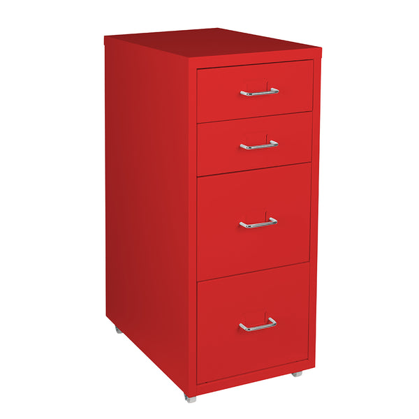 4 Tiers Steel Orgainer Metal File Cabinet With Drawers Office Furniture Red