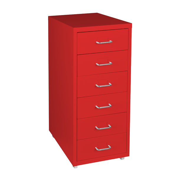 6 Tiers Steel Orgainer Metal File Cabinet With Drawers Office Furniture Red