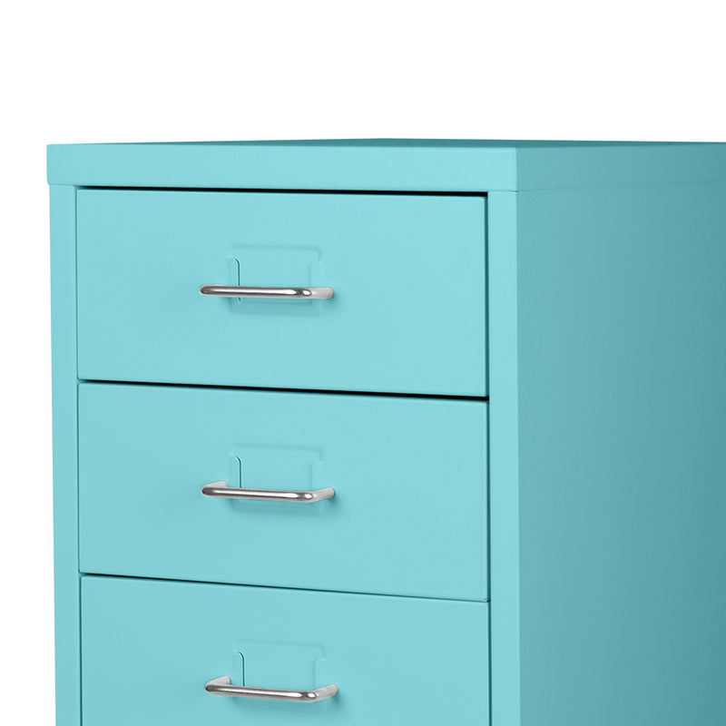 Filing Cabinet Storage Cabinets Steel Metal Home Office Organise 6 Drawer Blue