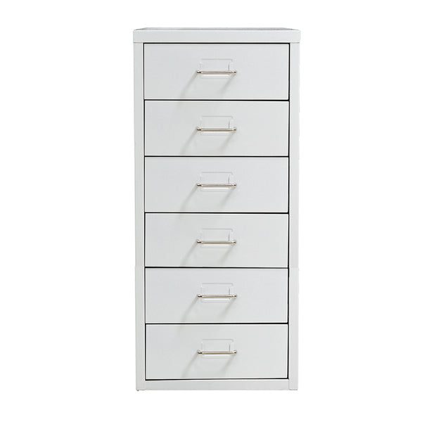 6 Tiers Steel Orgainer Metal File Cabinet With Drawers Office Furniture White