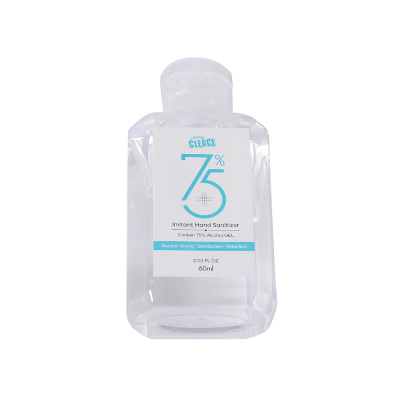 Cleace 6x Hand Sanitiser Instant Gel Wash 75% Alcohol 99% Anti Bacterial 60ML