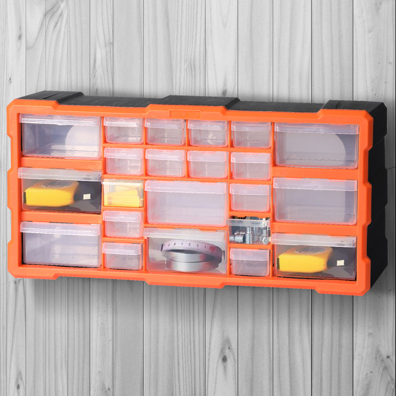 Tool Storage Cabinet Organiser Drawer Bins Toolbox Part Chest Divider 22 Drawers