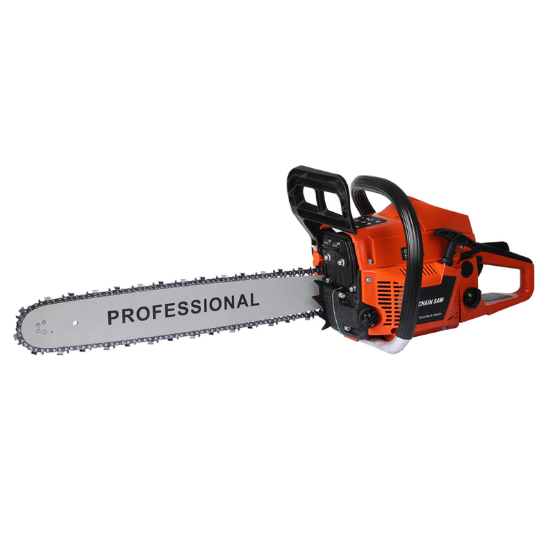 Petrol Chainsaw Commercial E-Start 20 Bar Tree Pruning Chain Saw Top Handle 52CC