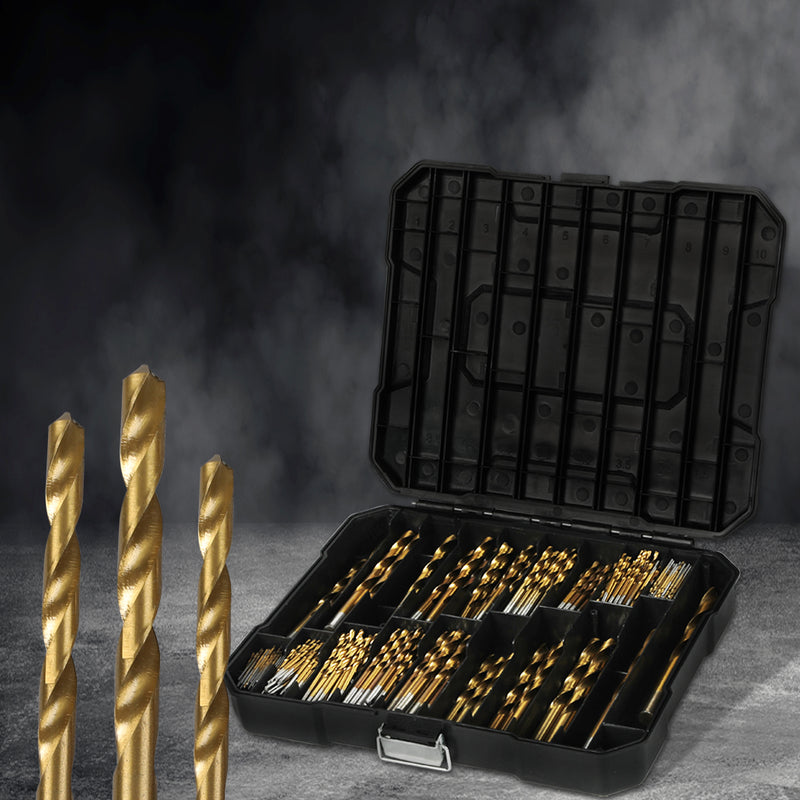 Drill Bits Set HSS Metric 1mm-10mm Titanium Coated Metal Wood Plastic 230PCS