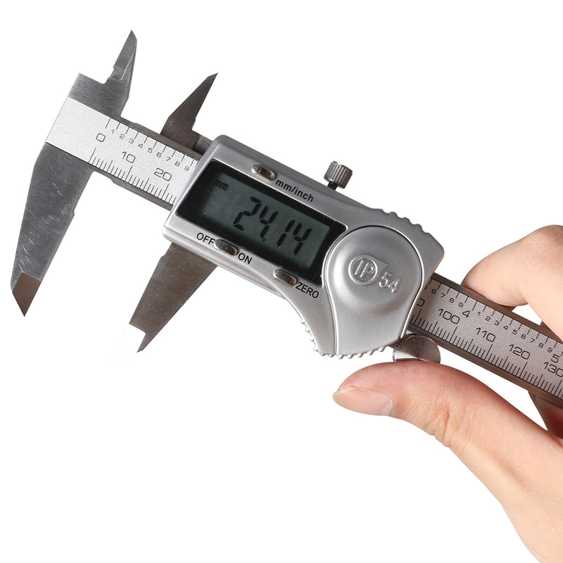 Vernier Caliper Digital Stainless Steel Industrial LCD IP54 Waterproof 150MM