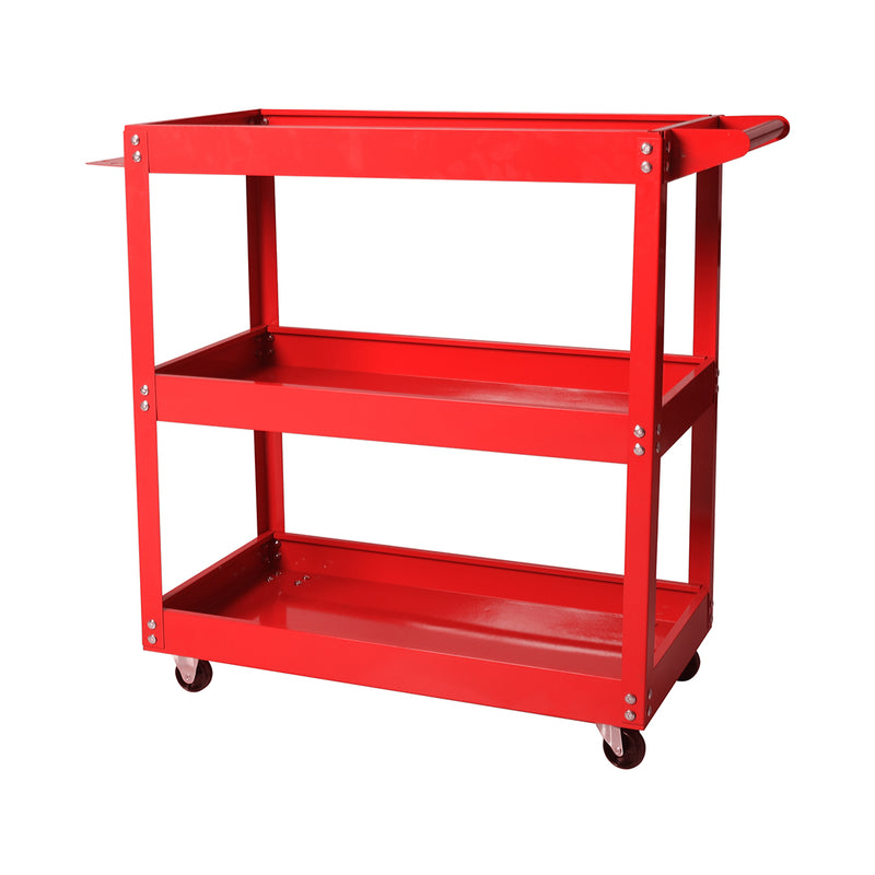 Tool Cart Trolley 3-Tier Toolbox Workshop Garage Storage Organizer Steel 150KG