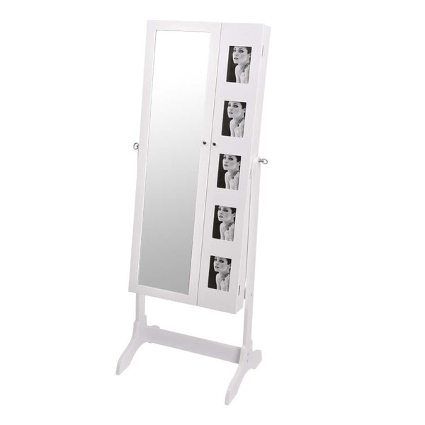 Levede Mirror Two Doors Jewellery Cabinet Makeup Storage Jewelry Organiser Box