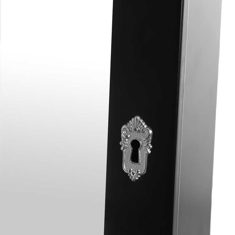 Levede Dual Use Mirrored Jewellery Dressing Cabinet in Black Colour