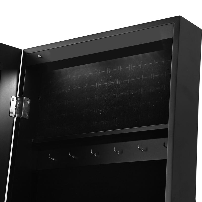 Levede Dual Use Mirrored Jewellery Dressing Cabinet in Black Colour