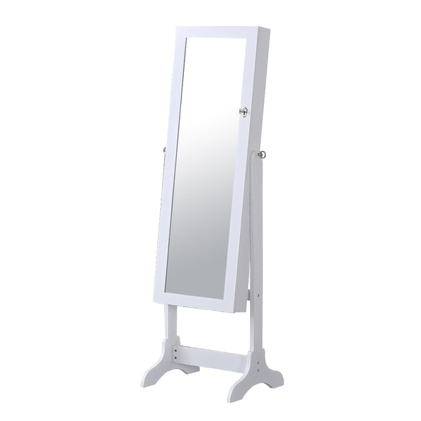 Levede Dual Use Mirrored Jewellery Dressing Cabinet in White Colour