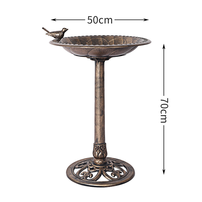 PaWz Bird Bath Feeder Feeding Food Station Outdoor 2PC Model B Bronze