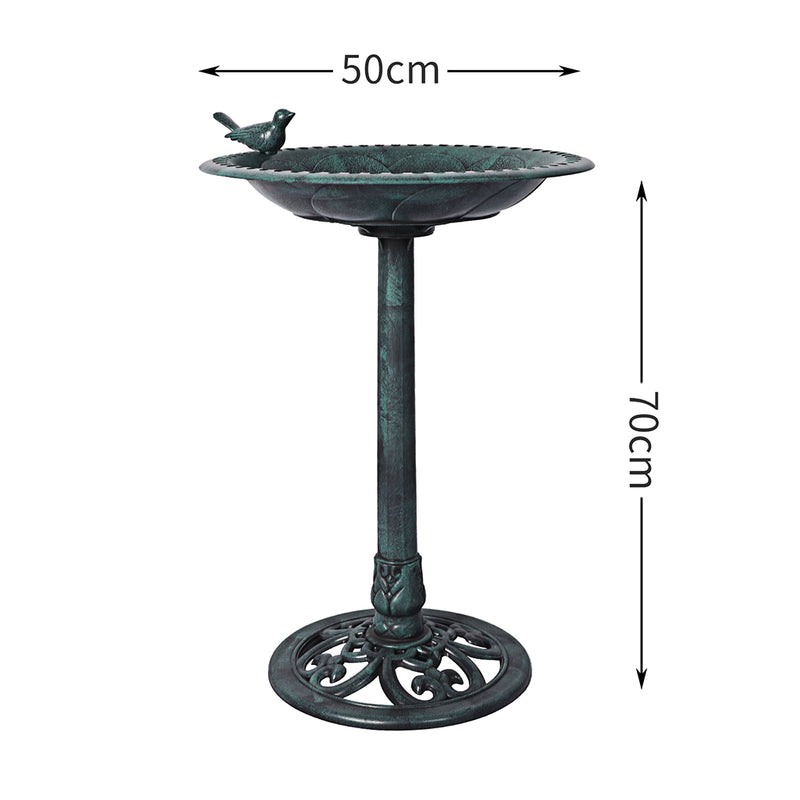 PaWz Bird Bath Feeder Feeding Food Station Outdoor 2PC Model B Green