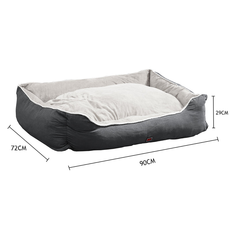 PaWz Pet Bed Mattress Dog Cat Pad Mat Puppy Cushion Soft Warm Washable XL Grey