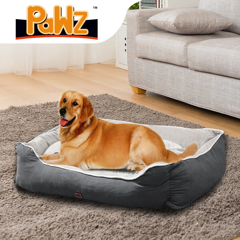 PaWz Pet Bed Mattress Dog Cat Pad Mat Puppy Cushion Soft Warm Washable XL Grey