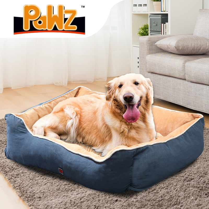 PaWz Pet Bed Mattress Dog Cat Pad Mat Puppy Cushion Soft Warm Washable 3XL Blue