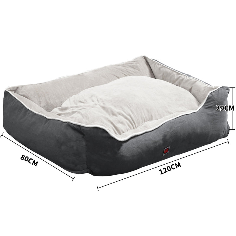 PaWz Pet Bed Mattress Dog Cat Pad Mat Puppy Cushion Soft Warm Washable 3XL Grey