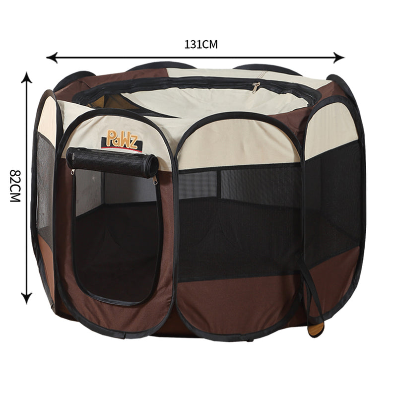 PaWz Dog Playpen Pet Play Pens Foldable Panel Tent Cage Portable Puppy Crate 52"