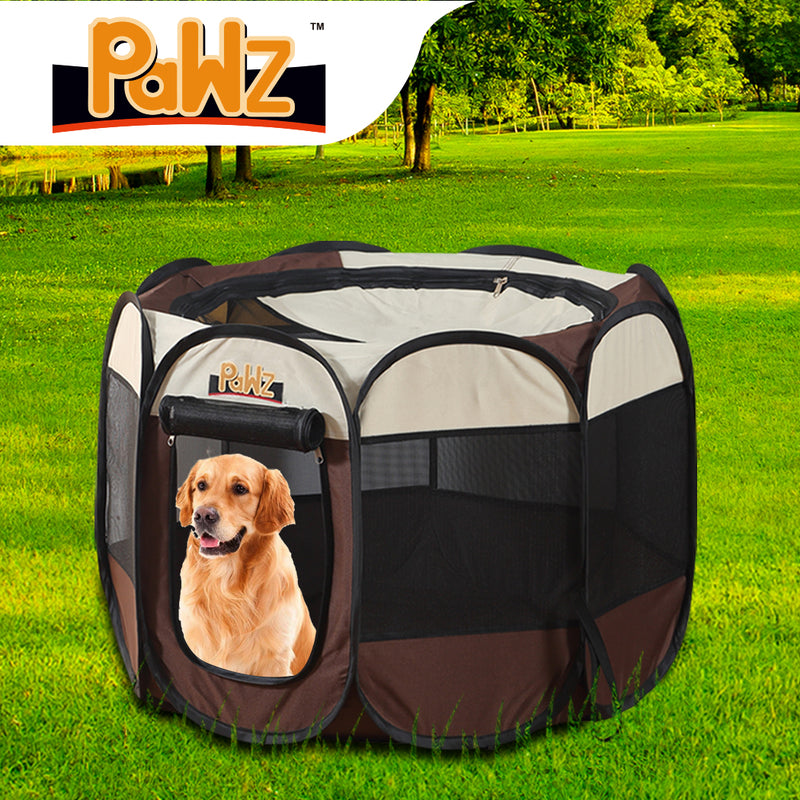 PaWz Dog Playpen Pet Play Pens Foldable Panel Tent Cage Portable Puppy Crate 52"