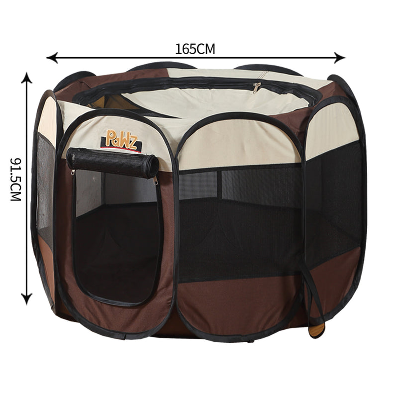 PaWz Dog Playpen Pet Play Pens Foldable Panel Tent Cage Portable Puppy Crate 62"